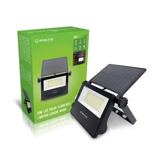 Asalite LED Napelemes Lámpa Slim 10W 4000K (1300 lumen)+Mozgásérzékelő Szenzor - 3