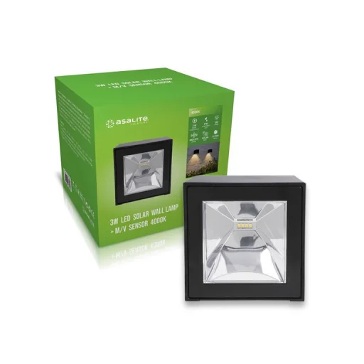 Asalite Napelemes Kültéri Lámpa IP44 3W 4000K (200 lumen) + Mikróhullámú Szenzor - 2