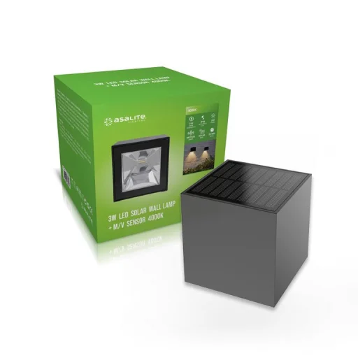 Asalite Napelemes Kültéri Lámpa IP44 3W 4000K (200 lumen) + Mikróhullámú Szenzor - 3