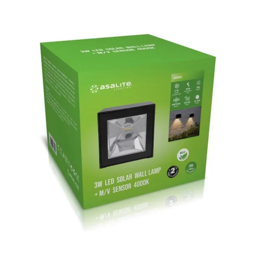 Asalite Napelemes Kültéri Lámpa IP44 3W 4000K (200 lumen) + Mikróhullámú Szenzor - 5