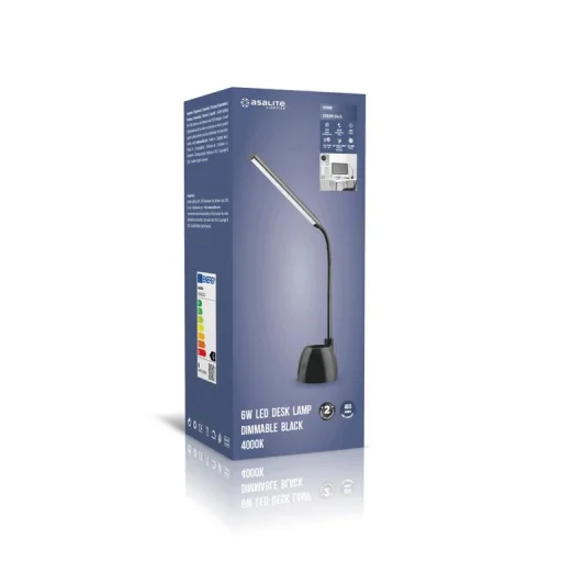 Asalite LED Asztali Lámpa Dimmerelhető 6W (480 lumen) Fekete - 5