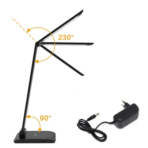 Asalite LED Asztali Lámpa Dimmerelhető 7W (450 lumen) CCT Wireless USB Ezüst - 5