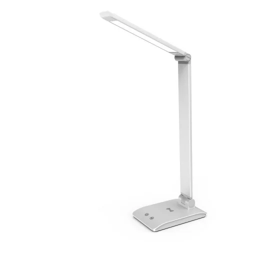Asalite LED Asztali Lámpa Dimmerelhető 7W (450 lumen) CCT Wireless USB Ezüst - 1