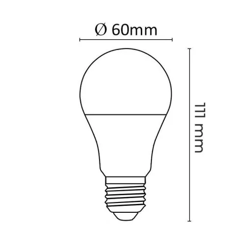 Asalite LED Izzó A60 gömb E27 12W 4000K (1200 lumen) - 7