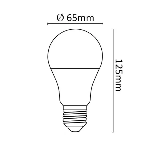 Asalite LED Izzó A65 gömb E27 15W 6500K (1430 lumen ) - 3