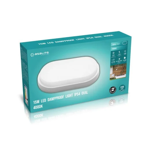 Asalite LED Cseppálló Lámpa IP54 15W 4000K (1200 lumen) Ovális - 4