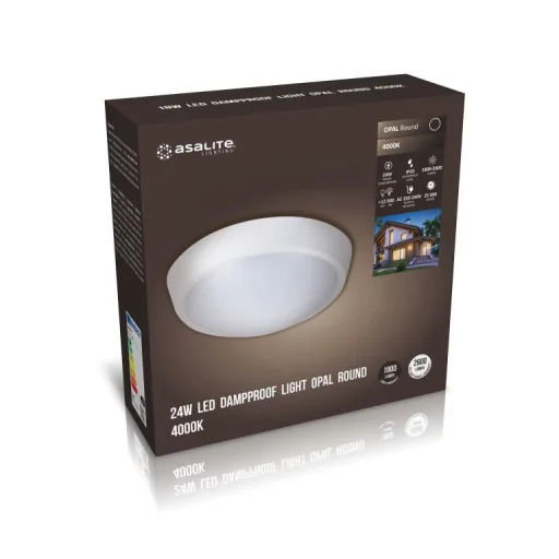 Asalite LED Cseppálló Lámpa IP65 24W 4000K (1800 lumen) Kerek - 5