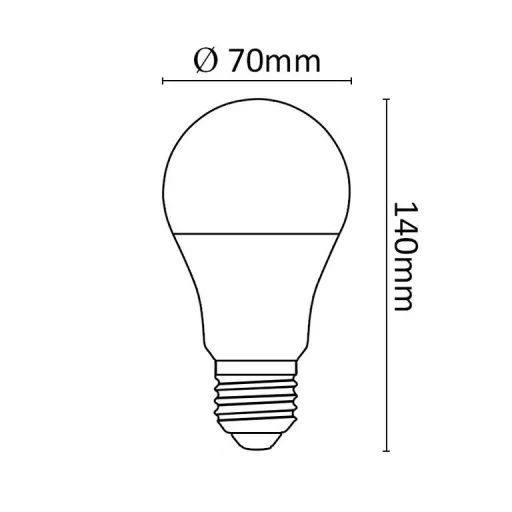 Asalite LED Izzó A70 gömb E27 18W 3000K (1620 lumen) - 3
