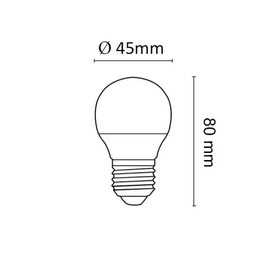 Asalite LED Izzó G45 mini gömb E27 6W 4000K (510 lumen) - 4