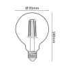 Asalite LED Izzó G95 filament E27 7W 2000K (650 lumen) - 3