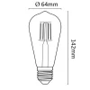 Asalite LED Izzó ST64 filament E27 7W 2000K (650 lumen) - 3