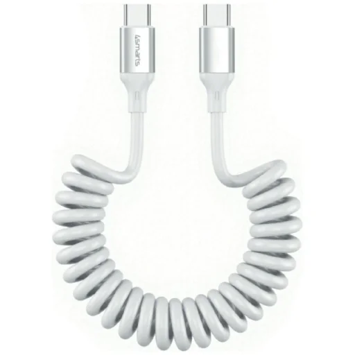 4smarts spirális USB-C - USB-C kábel 240W fehér - 1