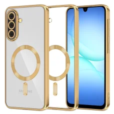 Samsung Galaxy A17 5G Gold Techsuit - Luxury Crystal MagSafe tok