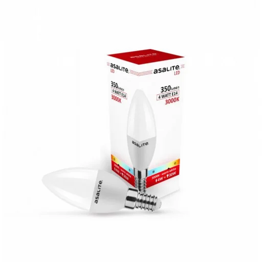 Asalite LED Izzó C37 gyertya E14 4W 3000K (350 lumen) - 1
