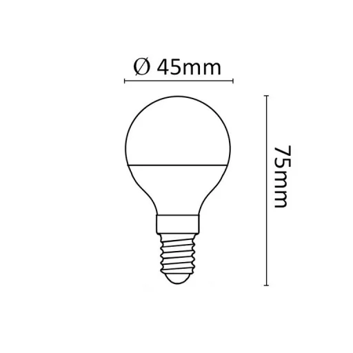 Asalite LED Izzó G45 mini gömb E14 6W 3000K (510 lumen) - 3