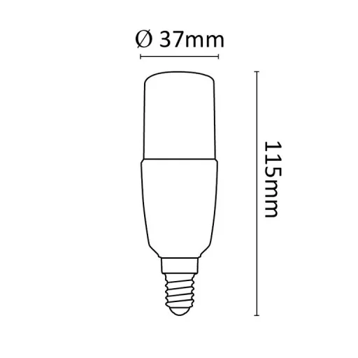 Asalite LED Izzó T37 stick E14 7W 3000K (600 lumen) - 3