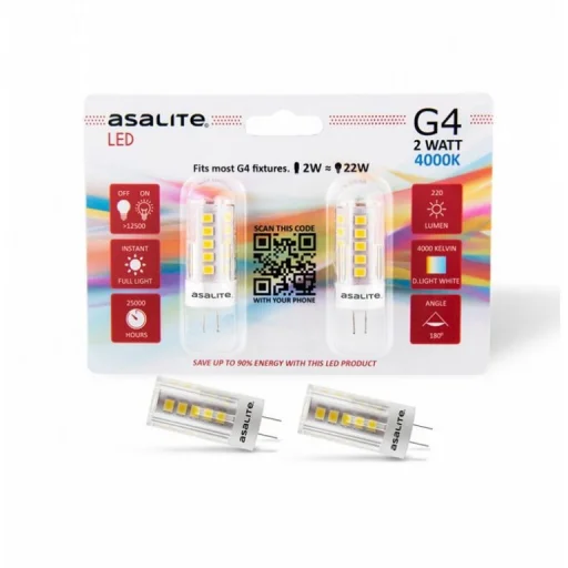 Asalite LED Izzó G4 12V 2W 4000K (220 lumen) - 1