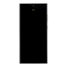LCD kijelző + Érintőpanel + Előlap Samsung S918 Galaxy S23 Ultra Grafit/Piros (Szervizcsomag)