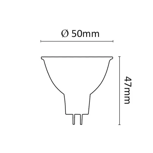 Asalite LED Izzó MR16 spot 12V 5W 4000K (400 lumen) - 3