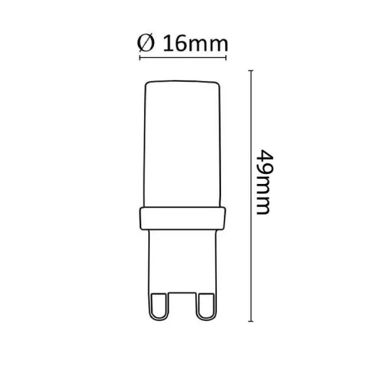 Asalite LED Izzó G9 3W 3000K (330 lumen) - 3