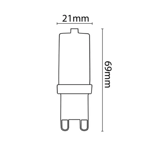 Asalite LED Izzó G9 6W 3000K (600 lumen) - 3
