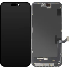 LCD Kijelző Modul MP Apple iPhone 15 Plus-hoz, Soft OLED FHD IC Mozgatható Változat, Utángyártott, Fekete