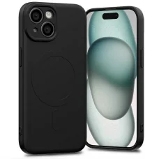iPhone 15 Mercury MagSafe fél-szilikon fekete tok