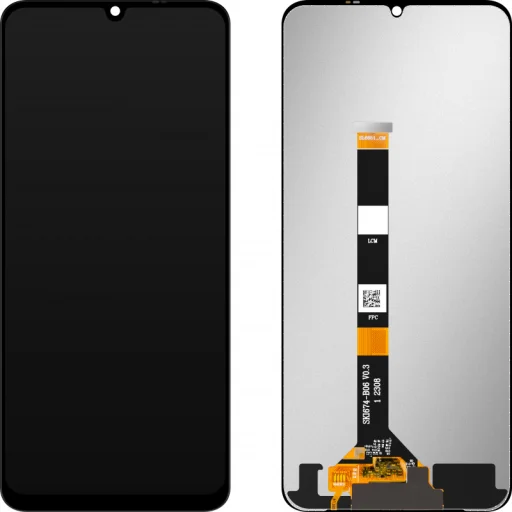 LCD kijelzőmodul MP Realme C51 / C53 / Narzo N53 / Note 50, keret nélkül, utángyártott, fekete - 1