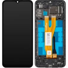 LCD kijelzőmodul MP Samsung Galaxy A03 Core A032, Utángyártott, Fekete
