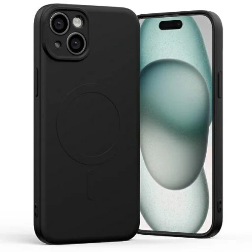 iPhone 15 Plus Mercury MagSafe Semi-Silicone tok fekete - 1