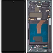 LCD kijelző modul MP Samsung Galaxy S22 Ultra 5G S908, OLED verzió, utángyártott, fekete