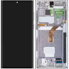 LCD kijelzőmodul Samsung Galaxy S22 Ultra 5G S908-hoz, fehér