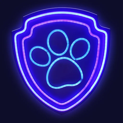 Paw OW-130246 Függeszthető neon LED Mancs Őrjárat plexin - 2