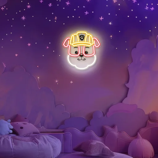 Függő neon LED Mancs őrjárat plexin - Rubble OW-130446 - 4