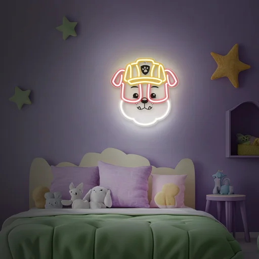 Függő neon LED Mancs őrjárat plexin - Rubble OW-130446 - 6