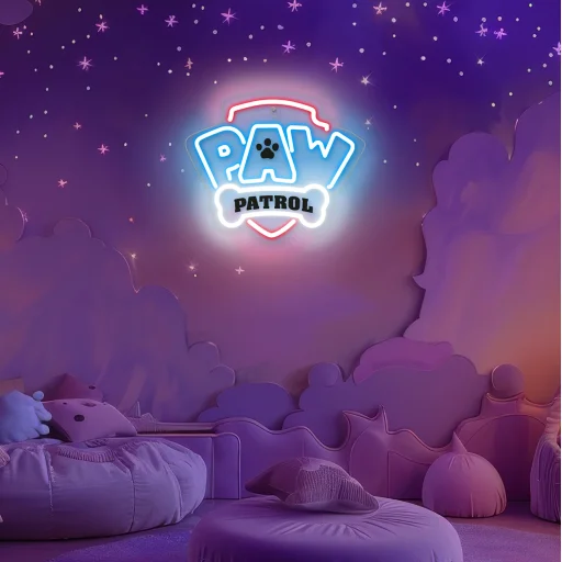 Neon LED világító Mancs őrjárat logó plexiüvegen - OW-130146 - 5