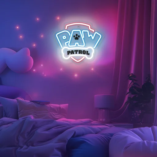 Neon LED világító Mancs őrjárat logó plexiüvegen - OW-130146 - 6