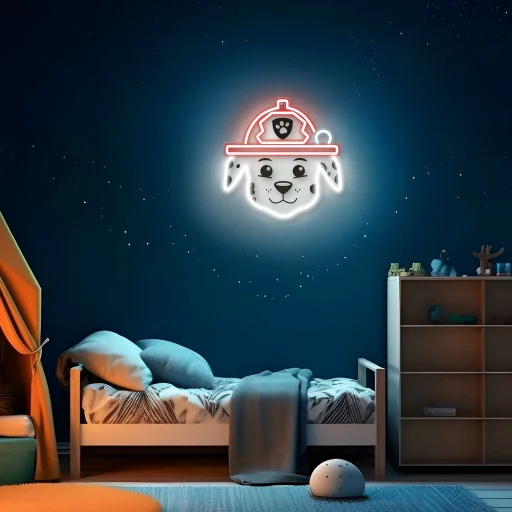 Függő neon LED Mancs Őrjárat plexin - Marshall OW-130646 - 4