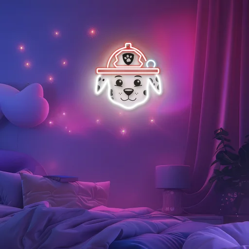 Függő neon LED Mancs Őrjárat plexin - Marshall OW-130646 - 6