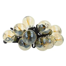 Solar Garland 5,5m +10 LED izzó filament arany E12 G40 IP44