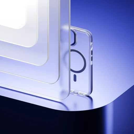 iPhone 16 6,1" tok Etteri Icy Mag kék tok - 5