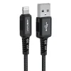  USB to Lightning 2.4A Fekete Acefast Data Cable (C4-02) - Gyors Töltés, Alumínium Ötvözet, 1.8m - 4