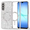 Samsung Galaxy A17 5G Ezüst Techsuit - Luxury Glitter MagSafe tok thumbnail