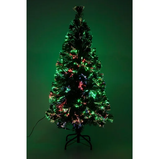 HOME KIX120LED LED-es műfenyő, 120 cm, optikai szálas, folyamatos színváltás, műanyag talp, hálózati tápellátás, beltéri kivitel - 4