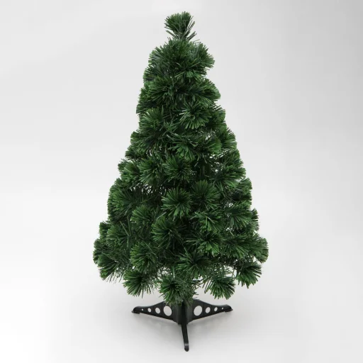 HOME KIX80LED LED-es műfenyő, 80 cm, optikai szálas, folyamatos színváltás, műanyag talp, hálózati tápellátás, beltéri kivitel - 1