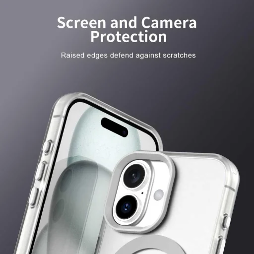 iPhone 17 MagSafe hibrid TPU + PC tok fehér Alphajack CandyMag - 5