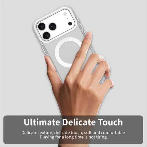 iPhone 17 Pro MagSafe hibrid TPU + PC tok fehér Alphajack CandyMag - 4