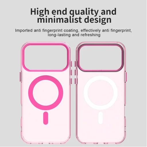 iPhone 17 Pro MagSafe hibrid TPU + PC tok rózsaszín Alphajack CandyMag - 4