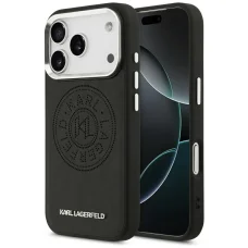 iPhone 17 Pro Karl Lagerfeld Point & Metal Logo MagSafe fekete tok