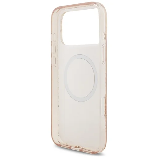 iPhone 17 Pro Max Guess IML Flowers Electro Pearl Pántos MagSafe tok Pink tok - 7